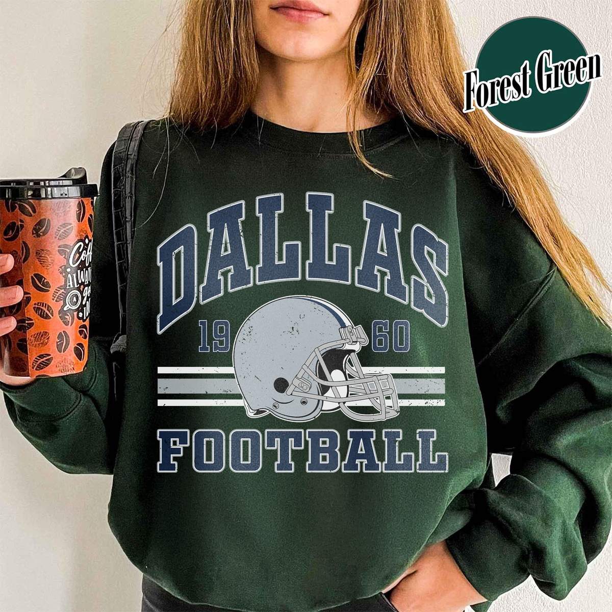 Unisex Dallas football vintage crewneck sweatshirt for men and women