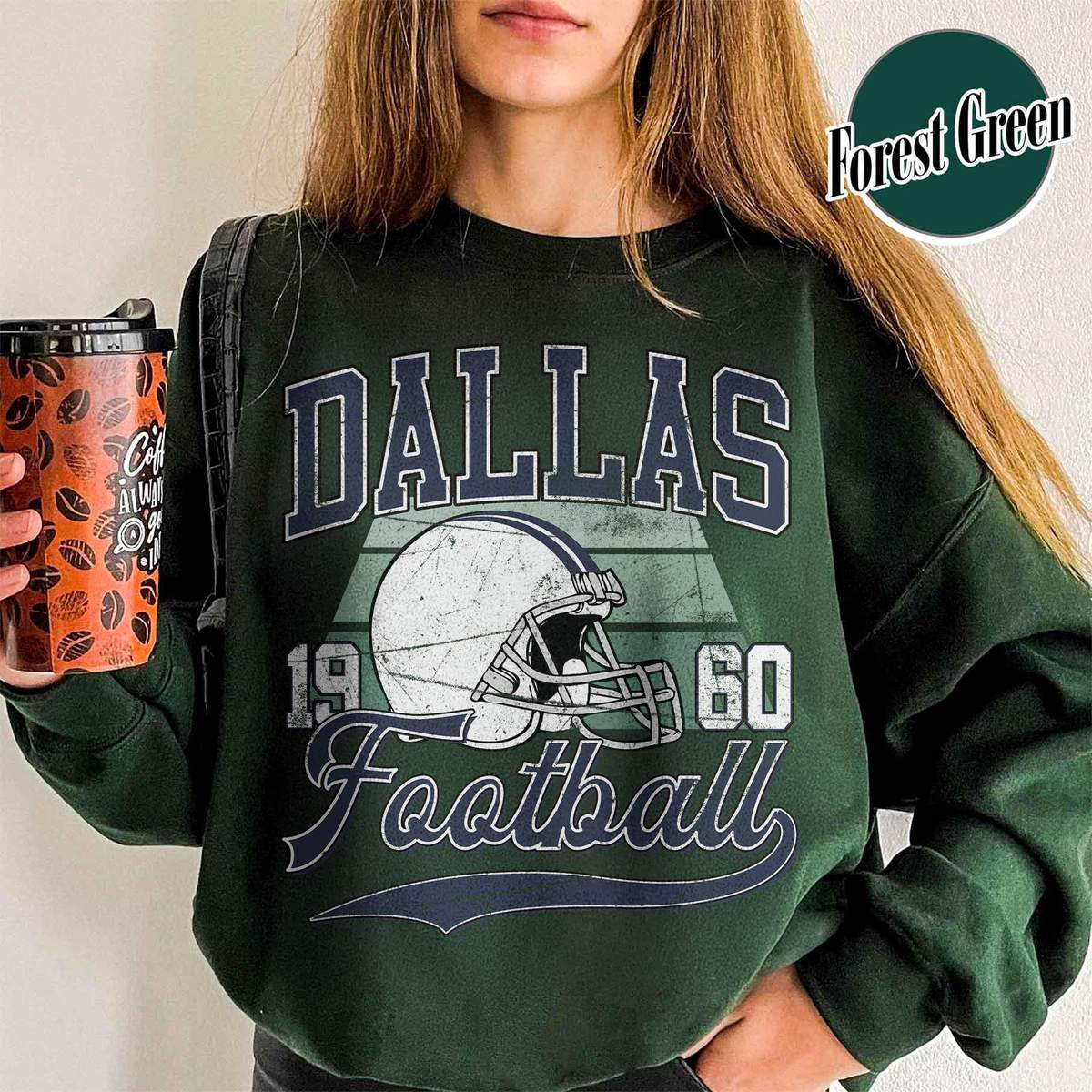 Unisex Dallas football vintage crewneck sweatshirt for men and women