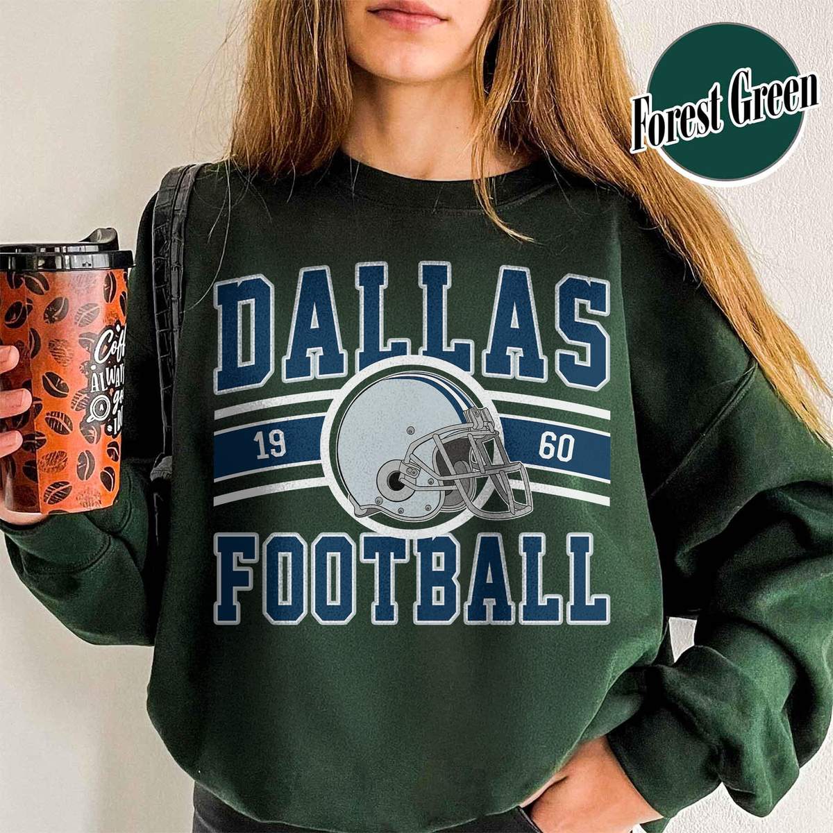 Unisex Dallas football vintage crewneck sweatshirt for men and women