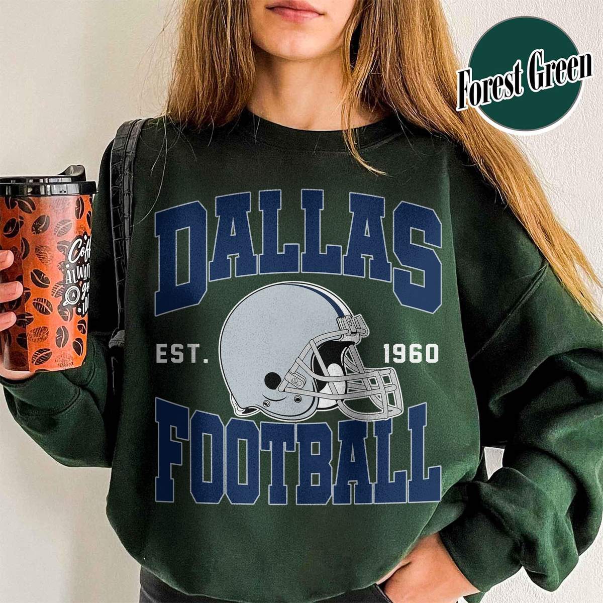 Unisex Dallas football vintage crewneck sweatshirt for men and women