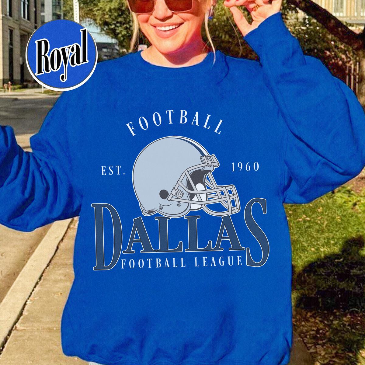 Unisex Dallas football vintage crewneck sweatshirt for men and women