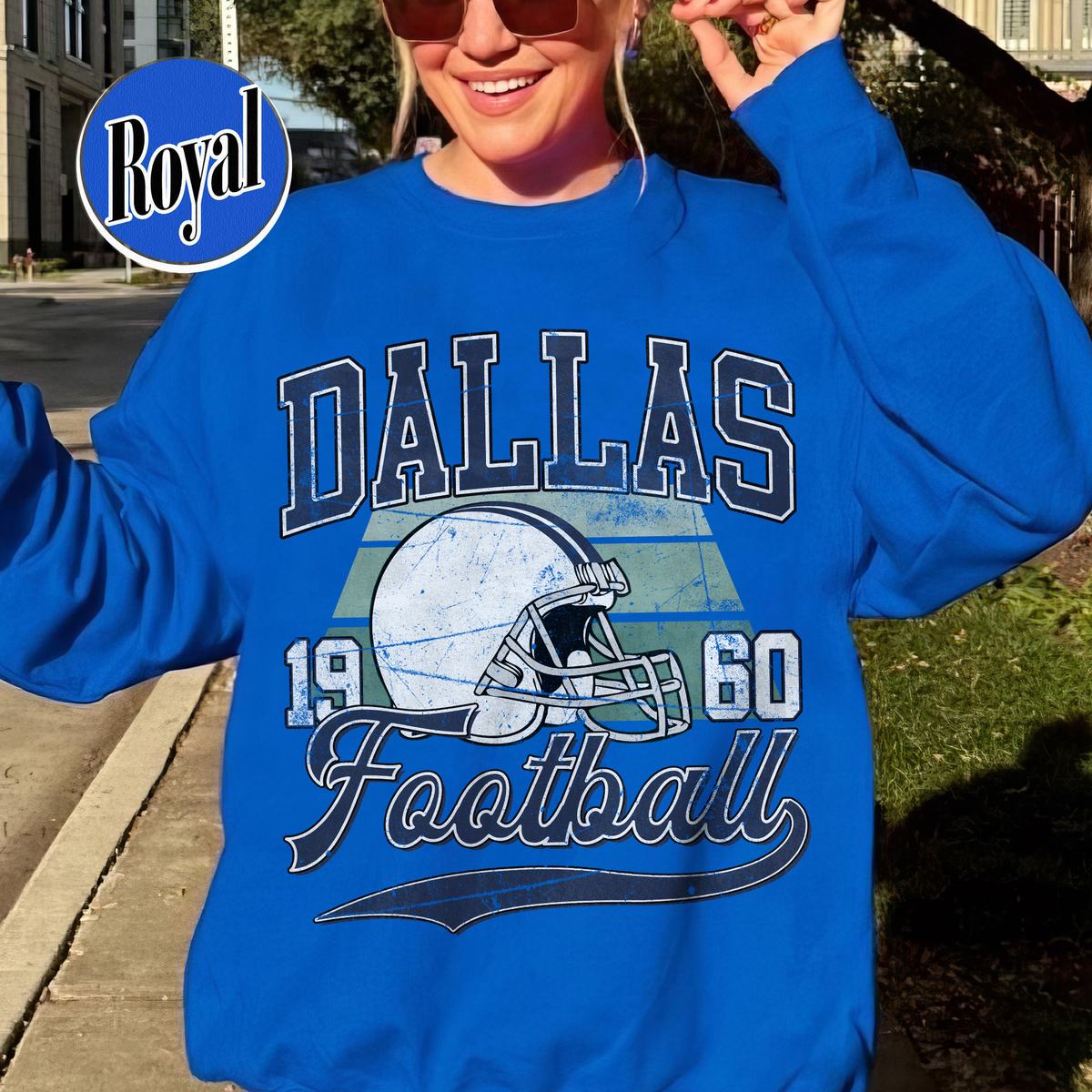 Unisex Dallas football vintage crewneck sweatshirt for men and women