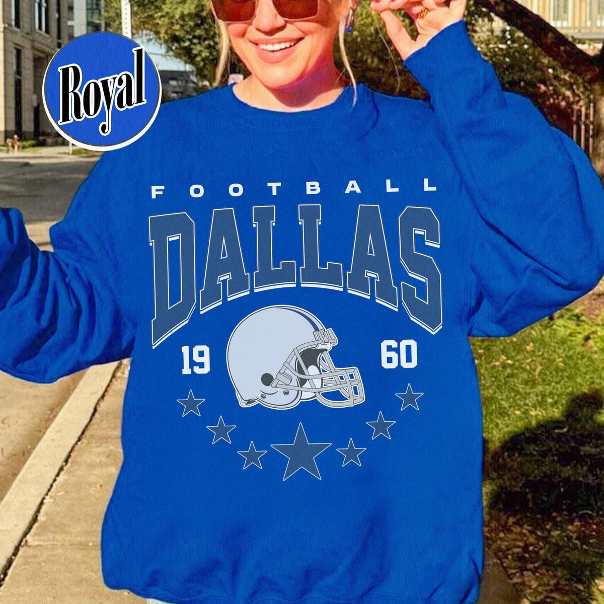 Unisex Dallas football vintage crewneck sweatshirt for men and women