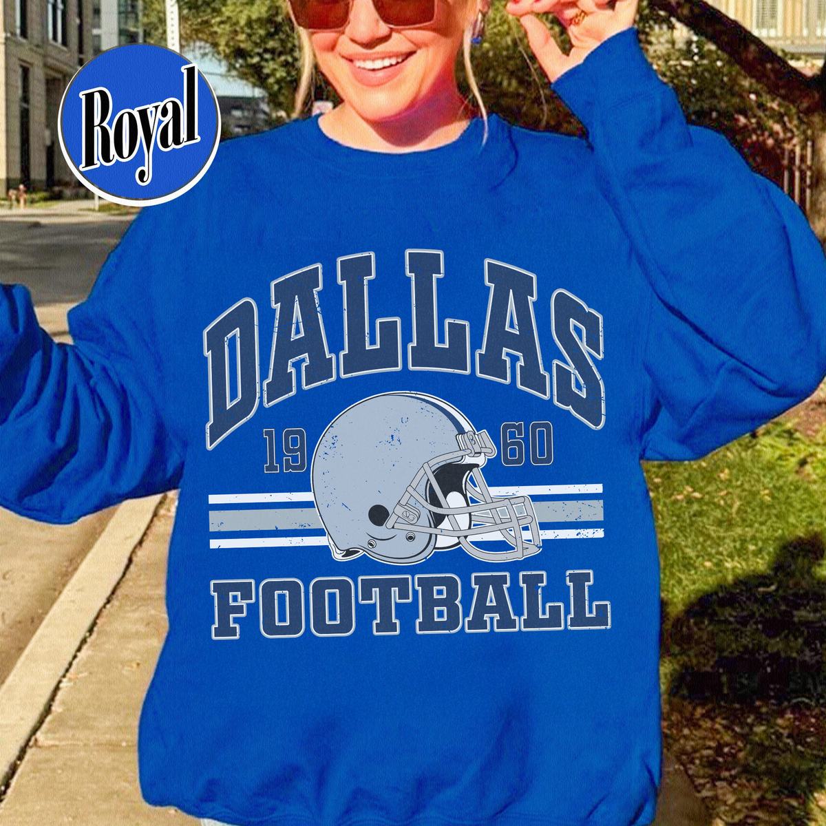 Unisex Dallas football vintage crewneck sweatshirt for men and women