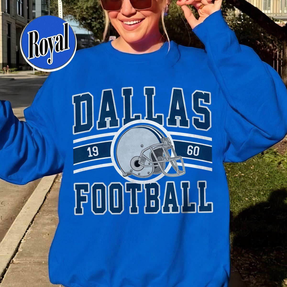 Unisex Dallas football vintage crewneck sweatshirt for men and women