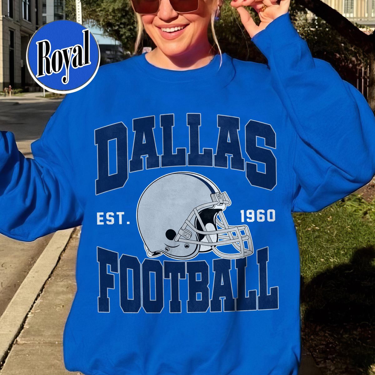 Unisex Dallas football vintage crewneck sweatshirt for men and women