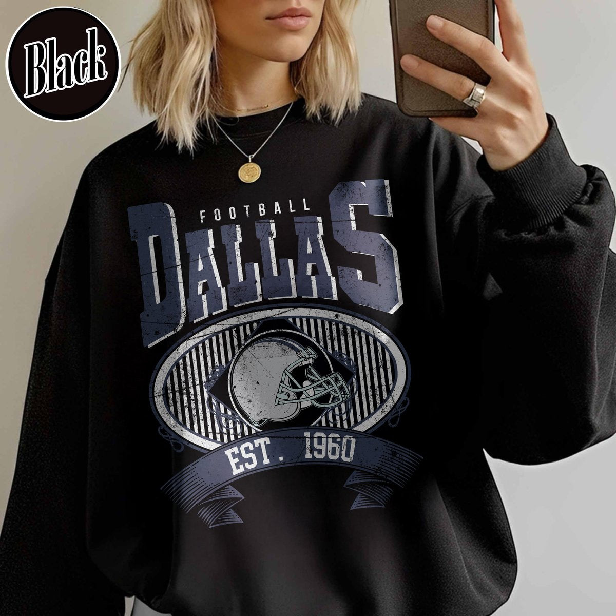 Unisex Dallas football vintage crewneck sweatshirt for men and women