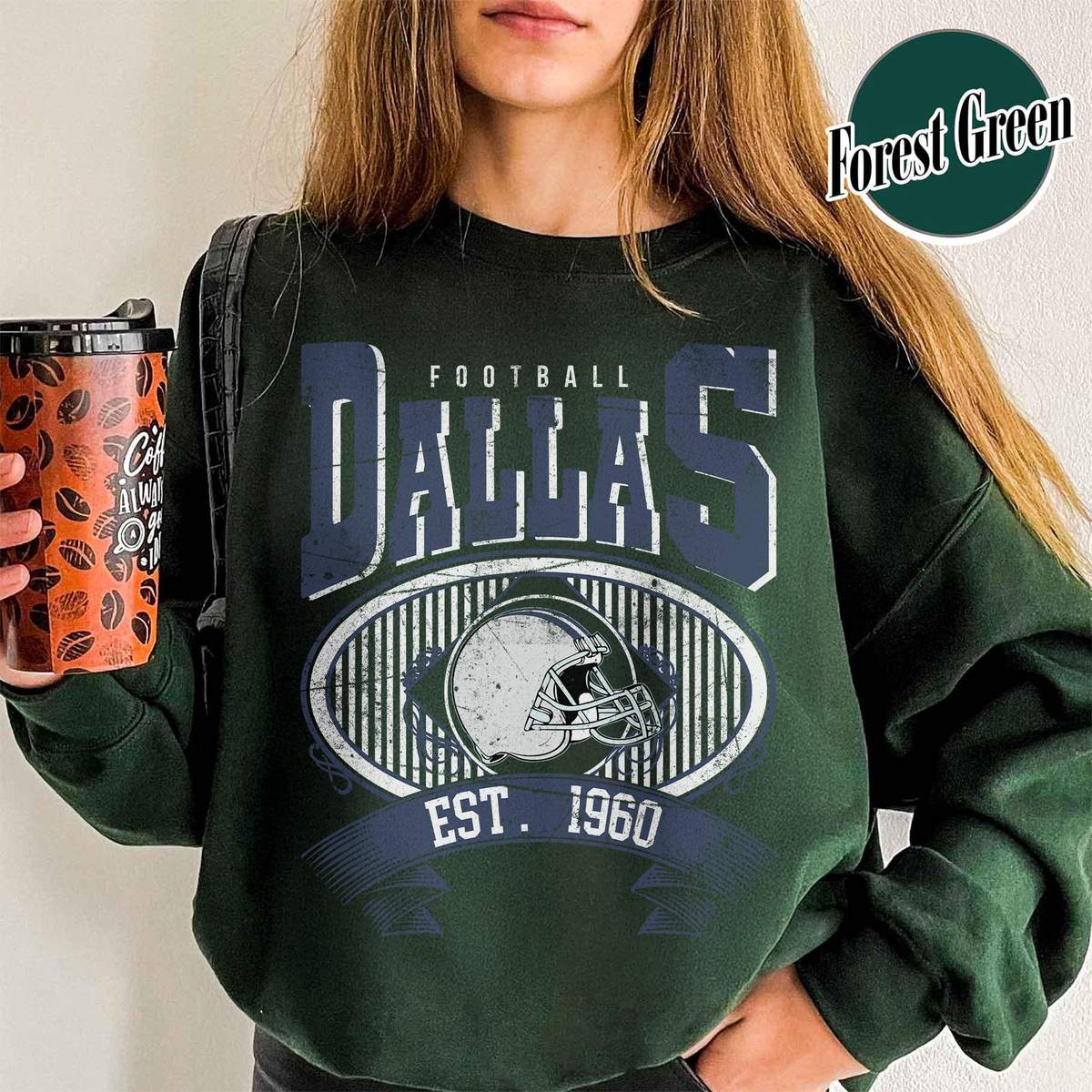 Unisex Dallas football vintage crewneck sweatshirt for men and women