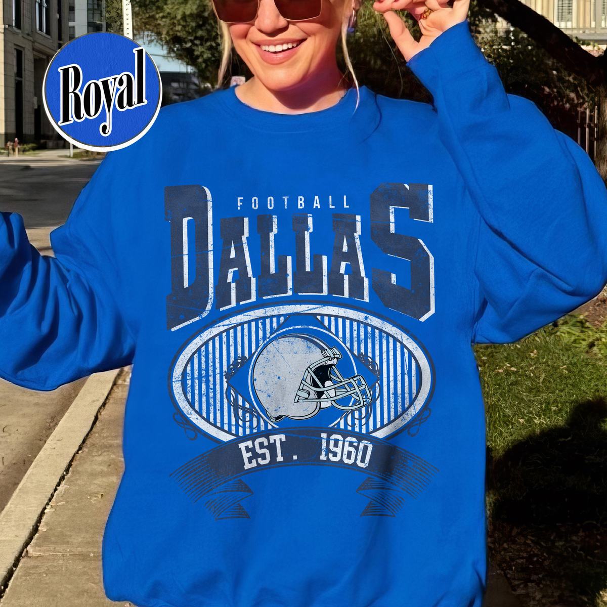 Unisex Dallas football vintage crewneck sweatshirt for men and women