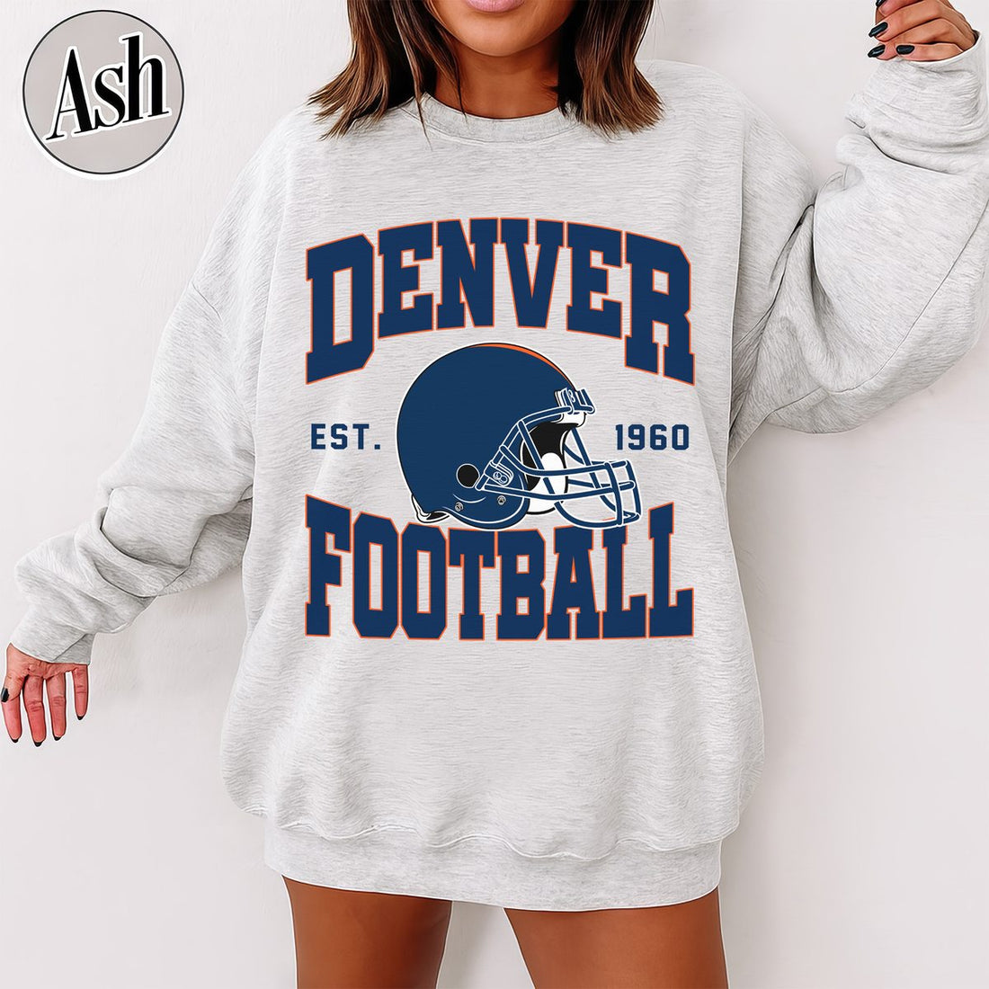 Unisex Denver football vintage crewneck sweatshirt for men and women