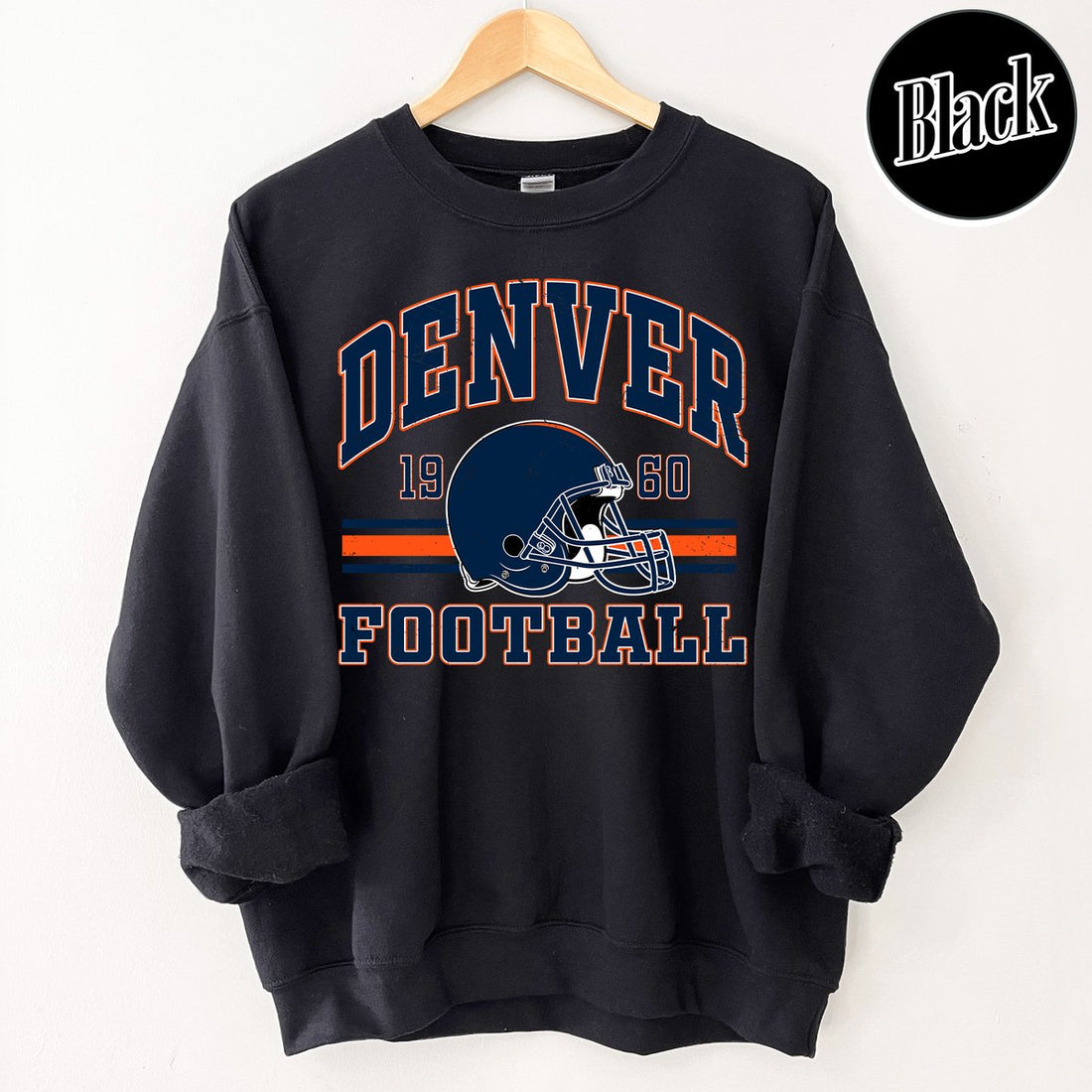 Unisex Denver football vintage crewneck sweatshirt for men and women