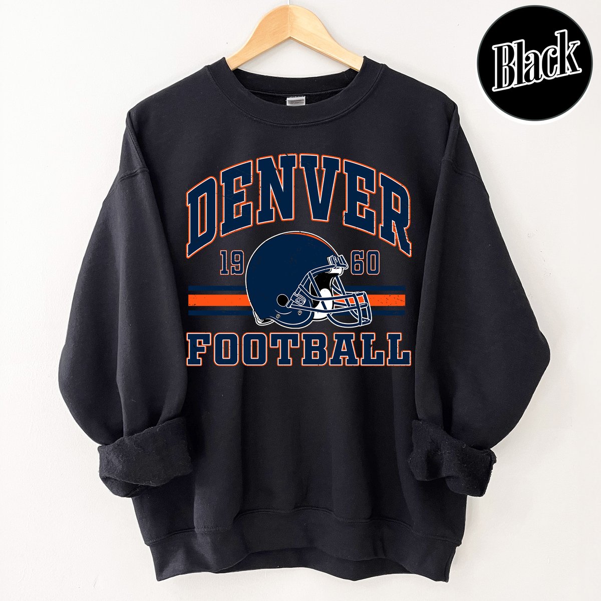 Unisex Denver football vintage crewneck sweatshirt for men and women