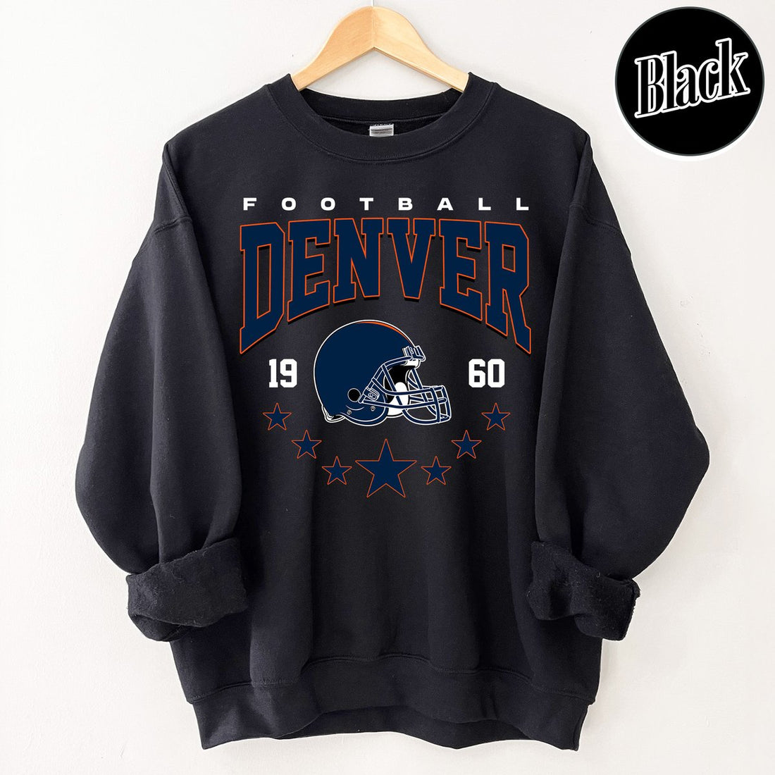 Unisex Denver football vintage crewneck sweatshirt for men and women