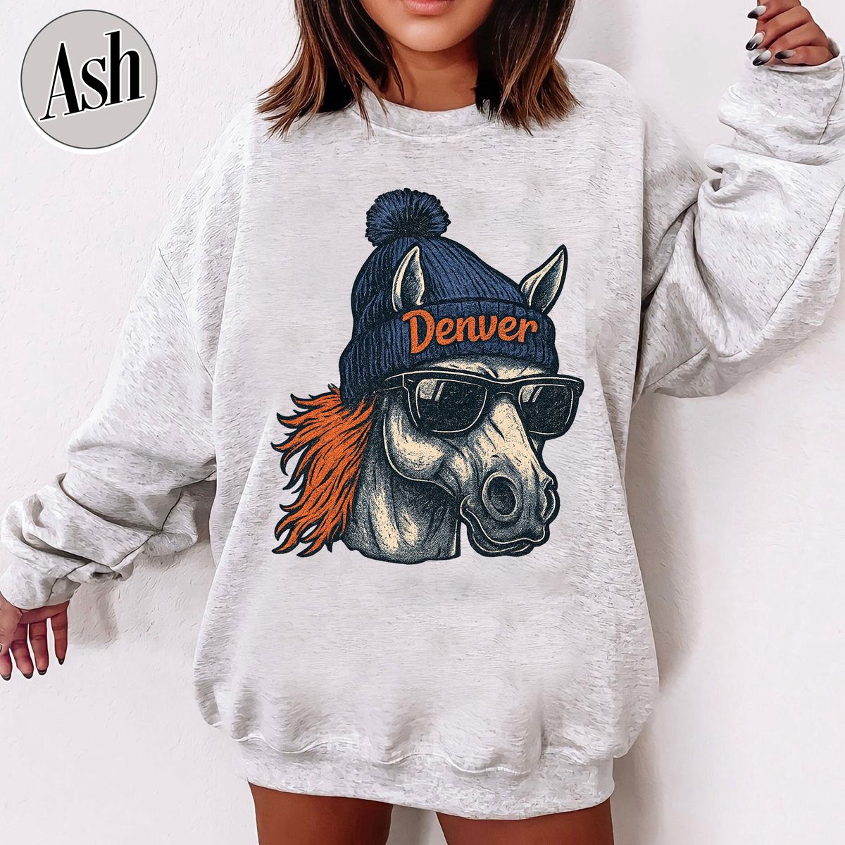 Unisex Denver football vintage crewneck sweatshirt for men and women
