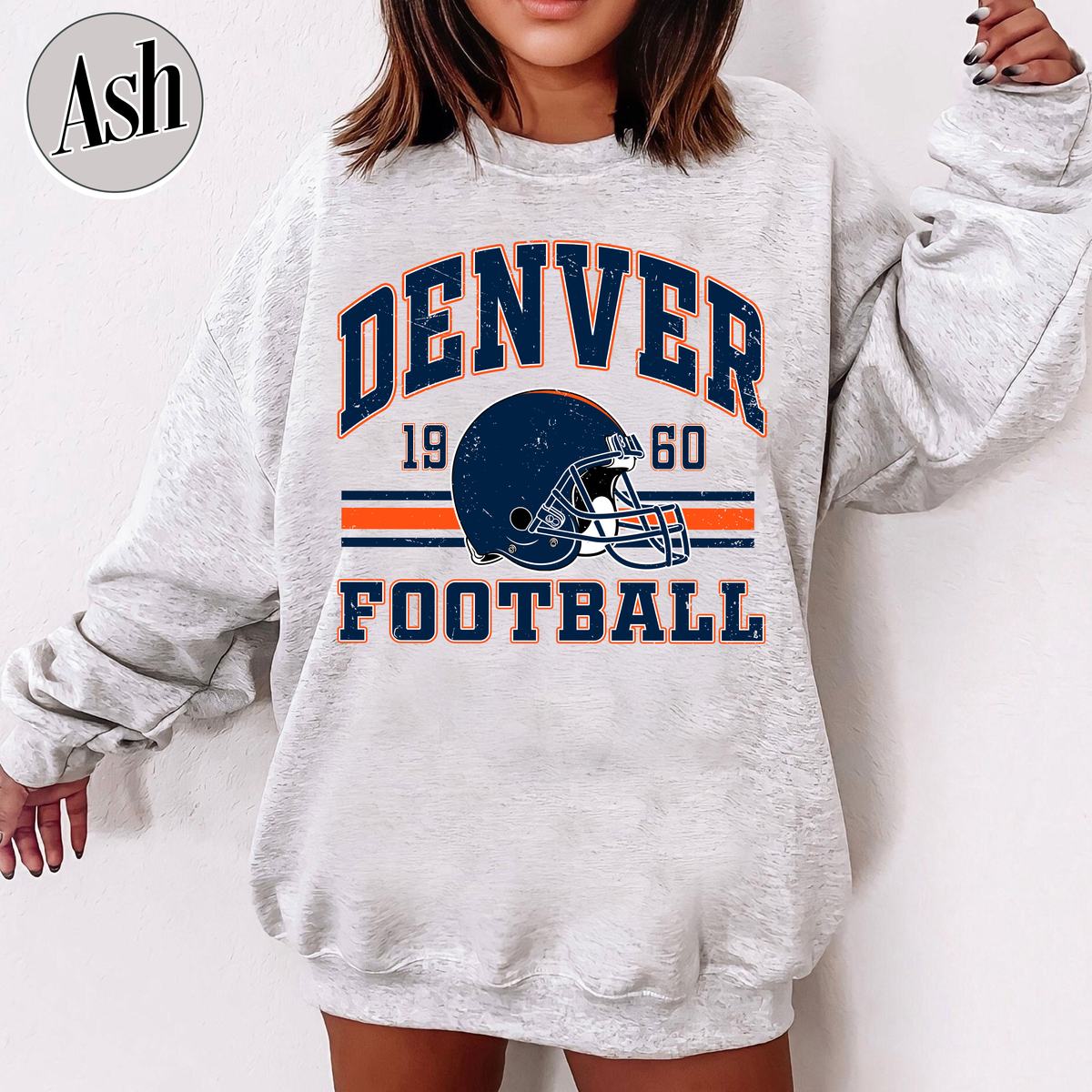 Unisex Denver football vintage crewneck sweatshirt for men and women