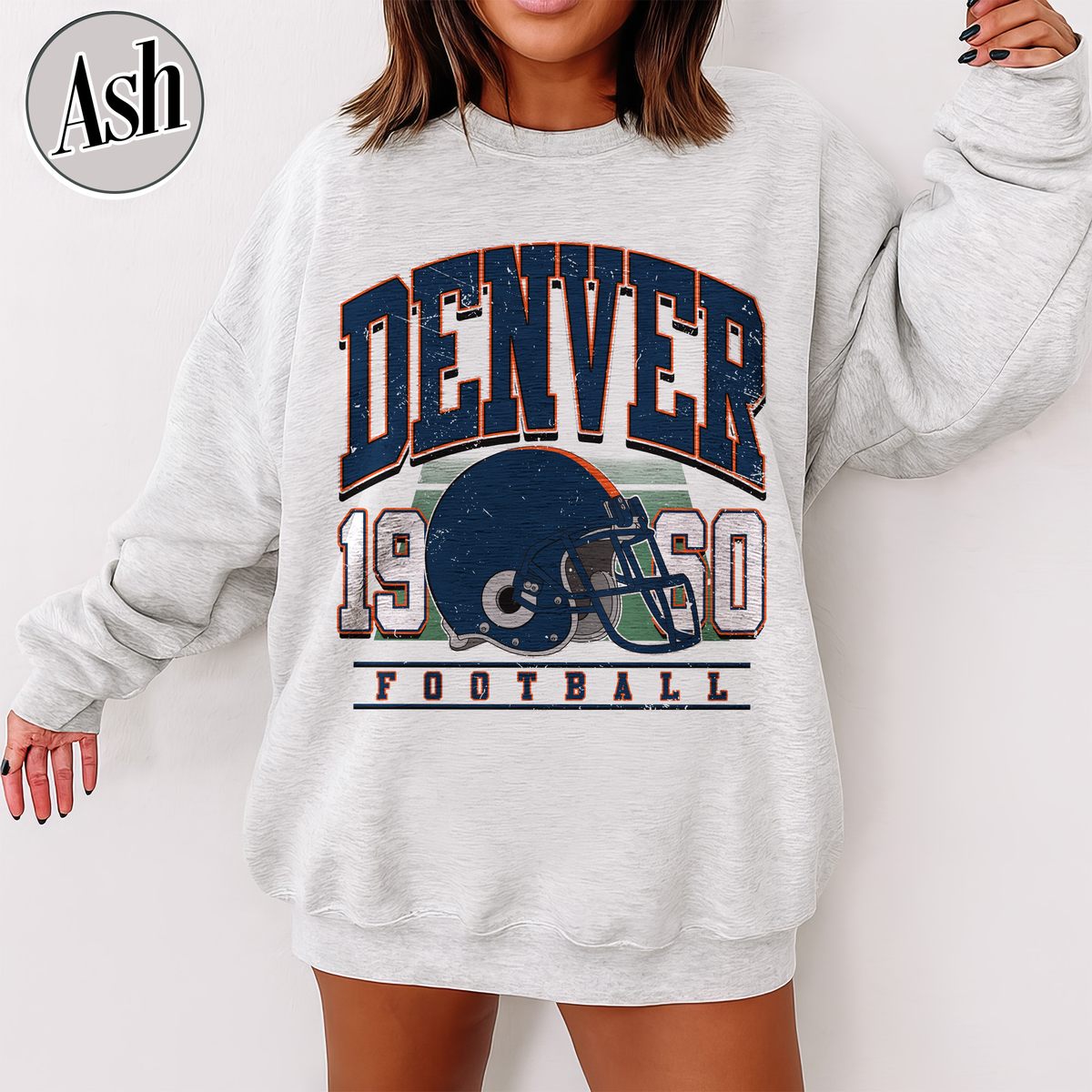 Unisex Denver football vintage crewneck sweatshirt for men and women