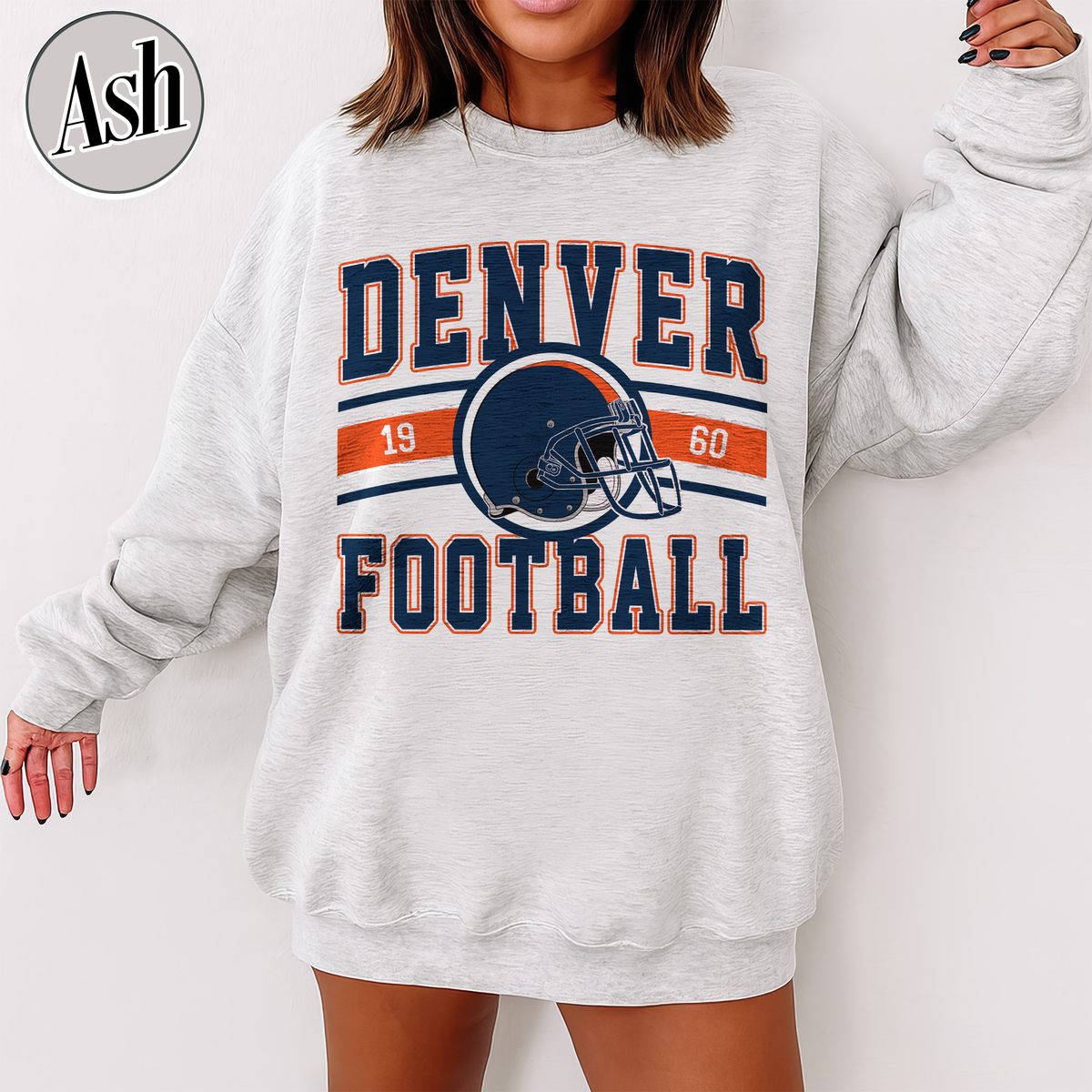 Unisex Denver football vintage crewneck sweatshirt for men and women
