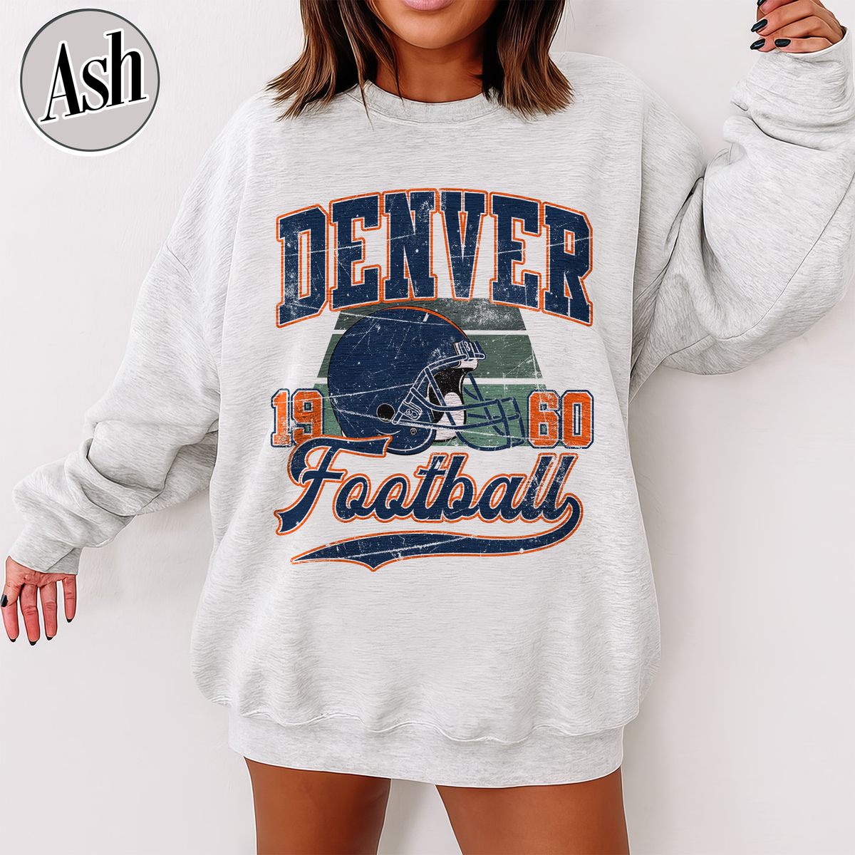 Unisex Denver football vintage crewneck sweatshirt for men and women