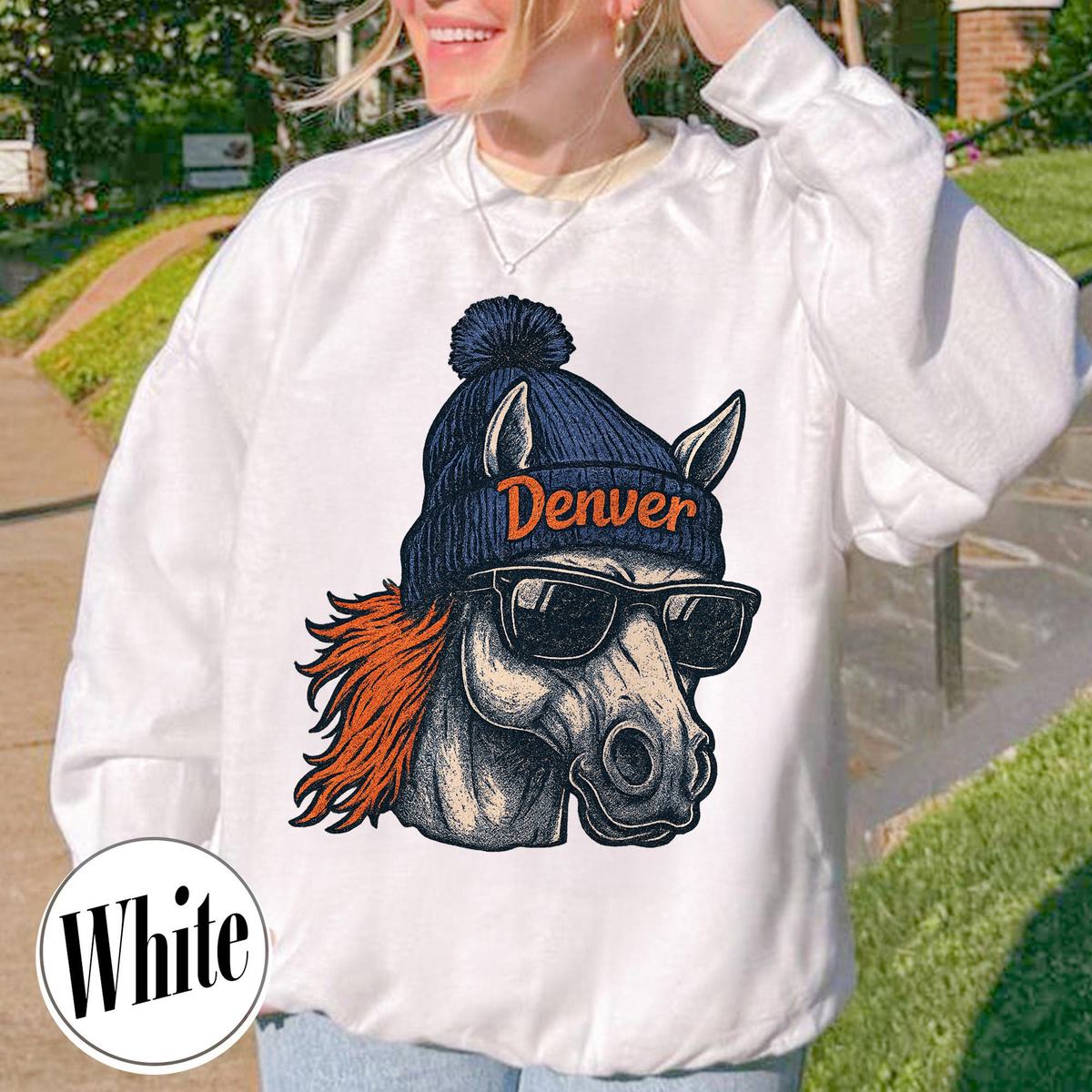 Unisex Denver football vintage crewneck sweatshirt for men and women