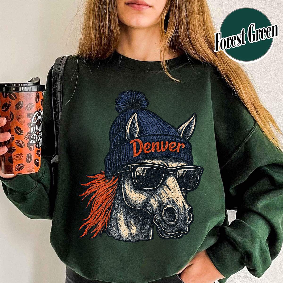Unisex Denver football vintage crewneck sweatshirt for men and women