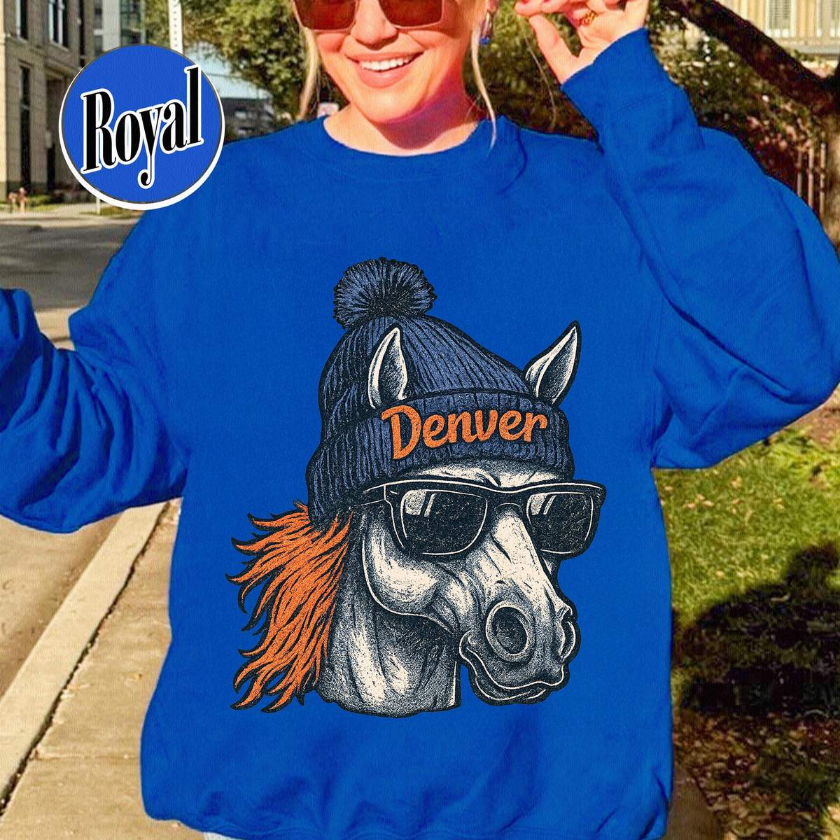Unisex Denver football vintage crewneck sweatshirt for men and women