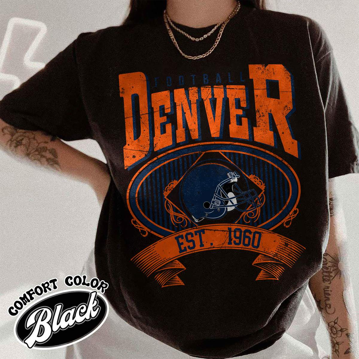 Unisex Denver football vintage t-shirt for men and women