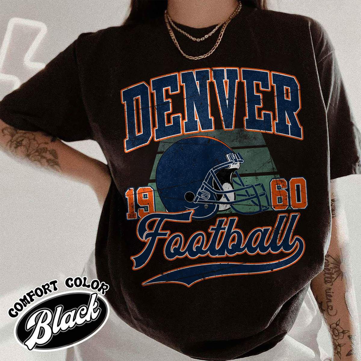 Unisex Denver football vintage t-shirt for men and women