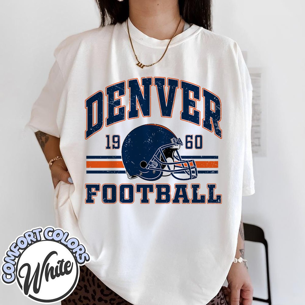 Unisex Denver football vintage t-shirt for men and women