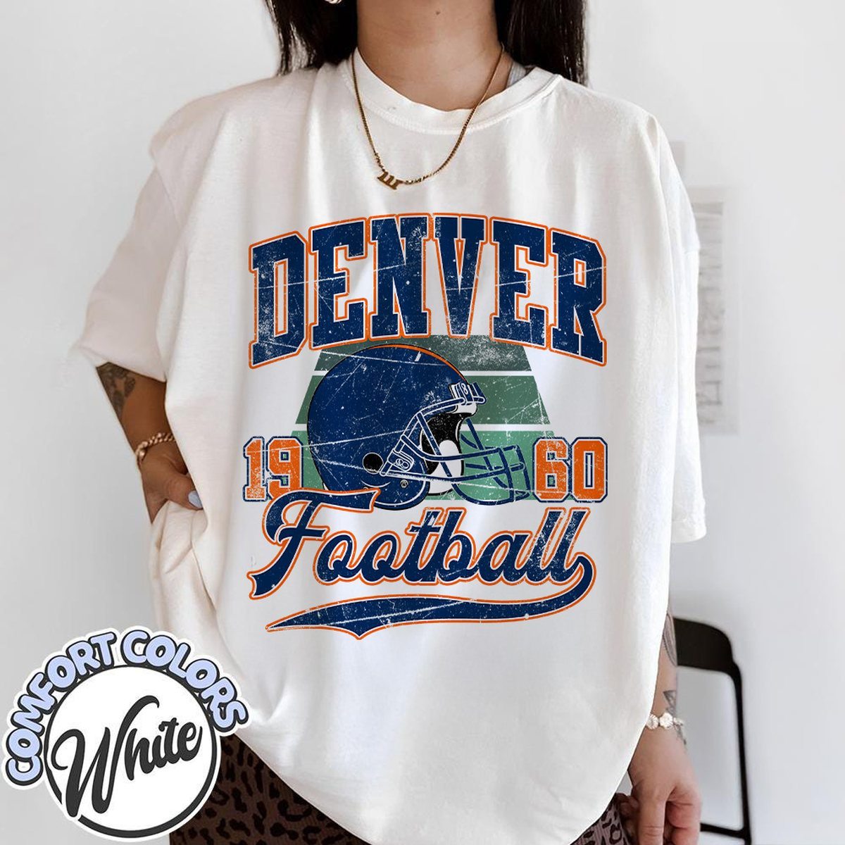 Unisex Denver football vintage t-shirt for men and women