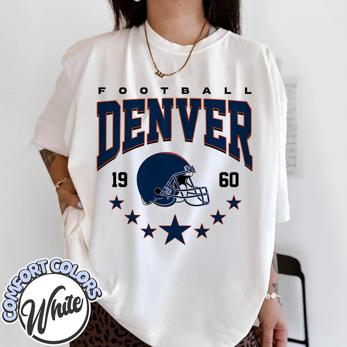 Unisex Denver football vintage t-shirt for men and women