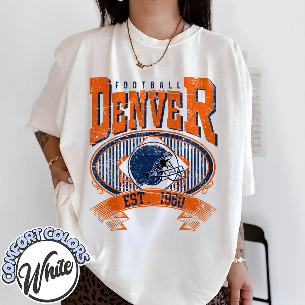 Unisex Denver football vintage t-shirt for men and women