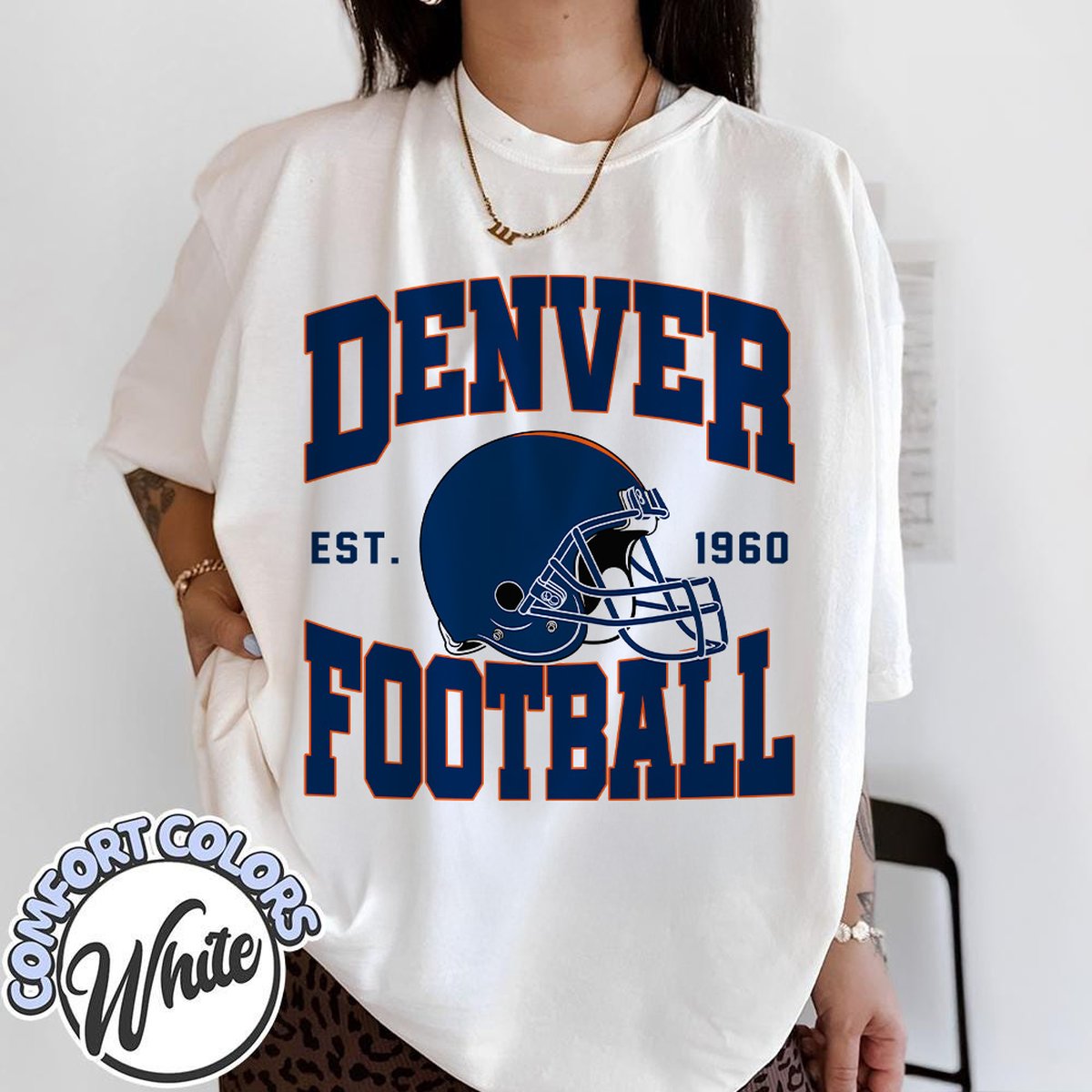 Unisex Denver football vintage t-shirt for men and women