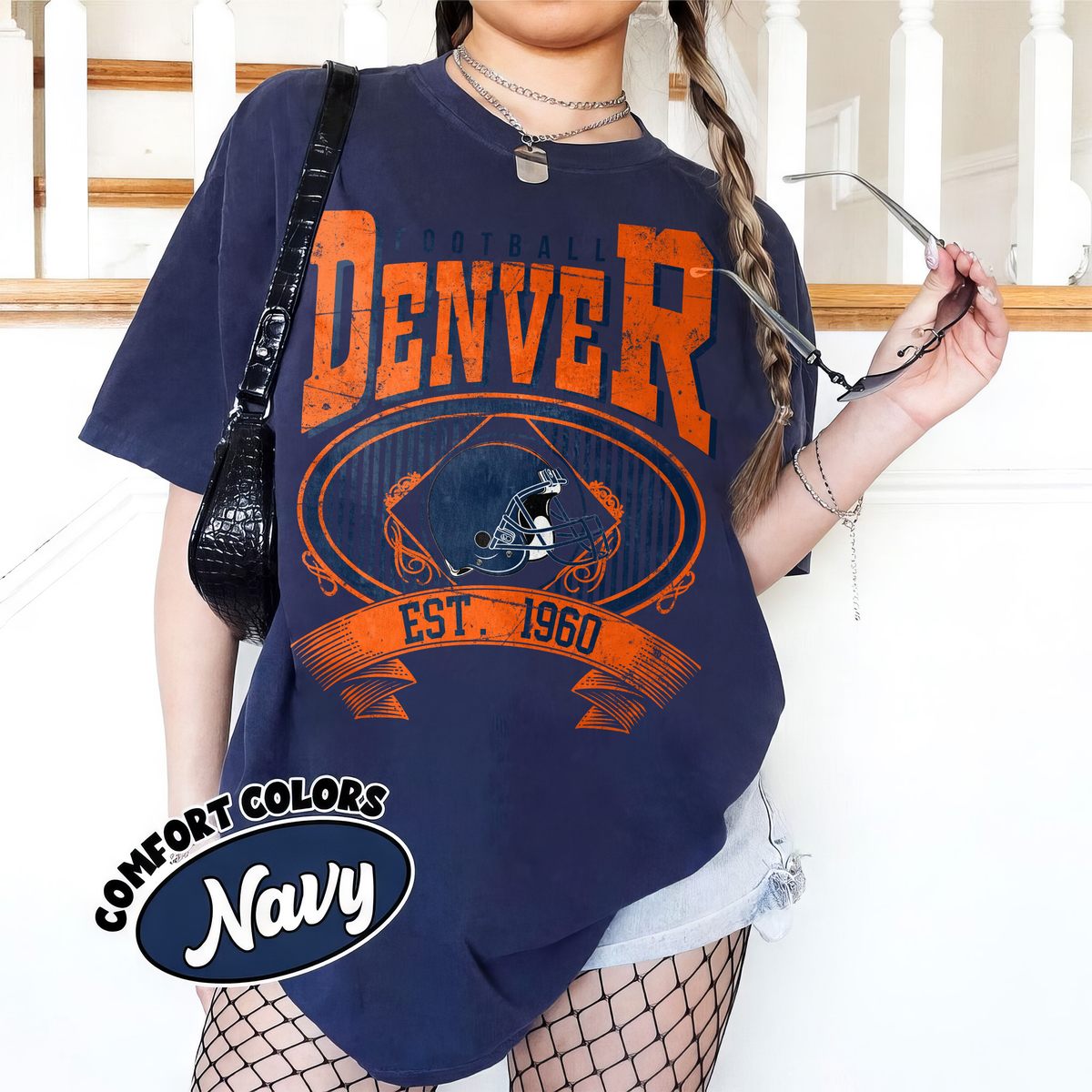 Unisex Denver football vintage t-shirt for men and women