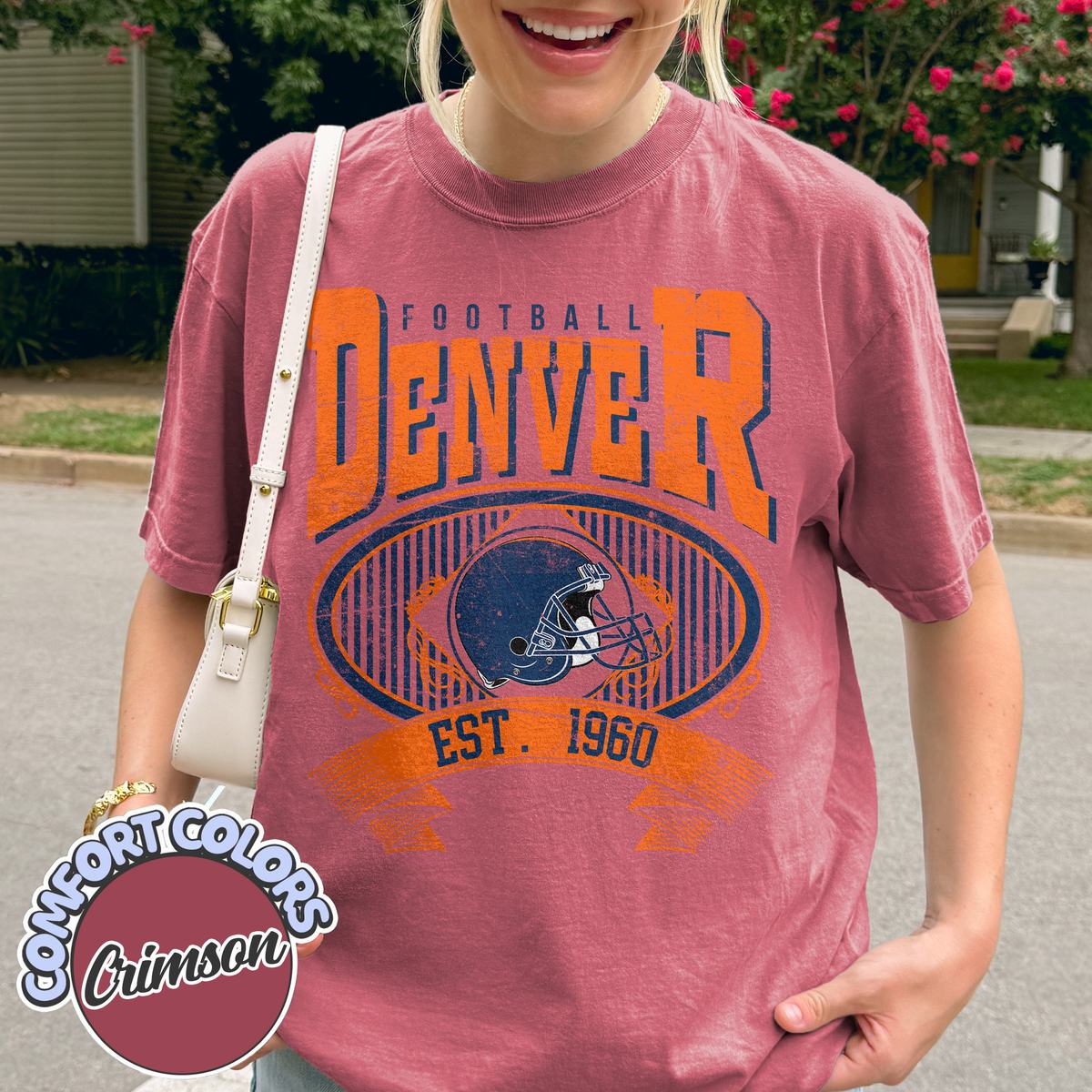 Unisex Denver football vintage t-shirt for men and women