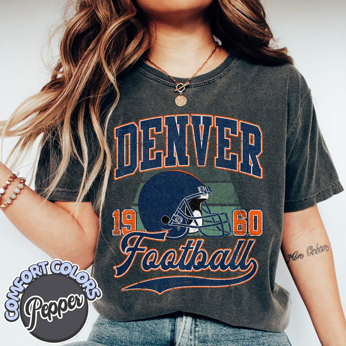 Unisex Denver football vintage t-shirt for men and women