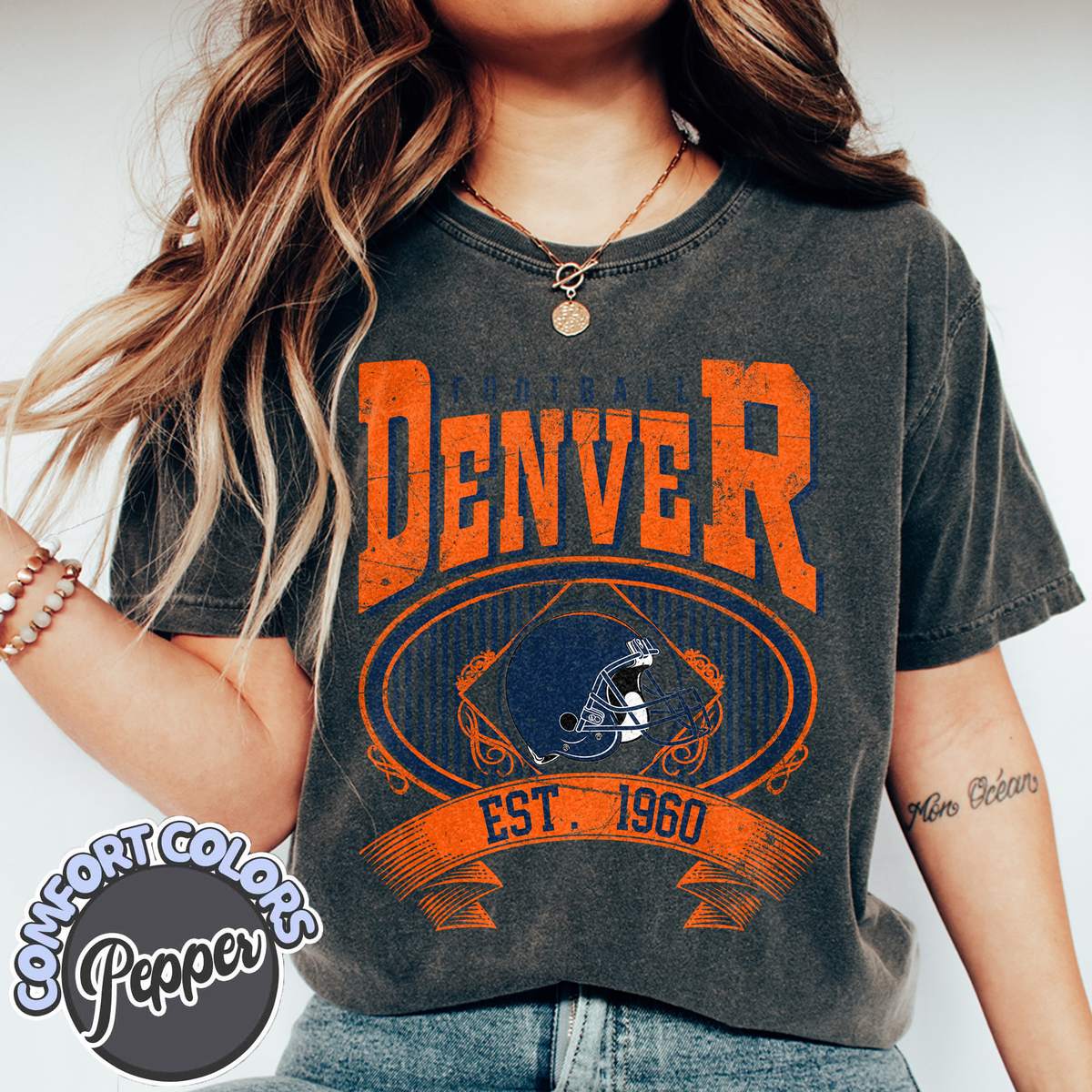 Unisex Denver football vintage t-shirt for men and women