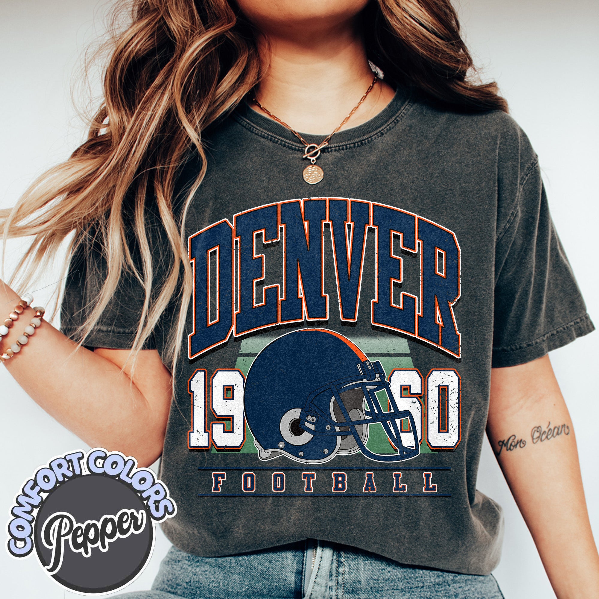 Unisex Denver football vintage t-shirt for men and women