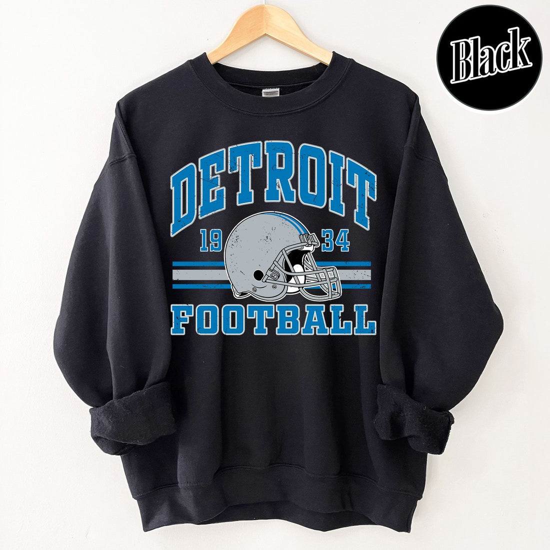 Unisex Detroit football vintage crewneck sweatshirt for men and women