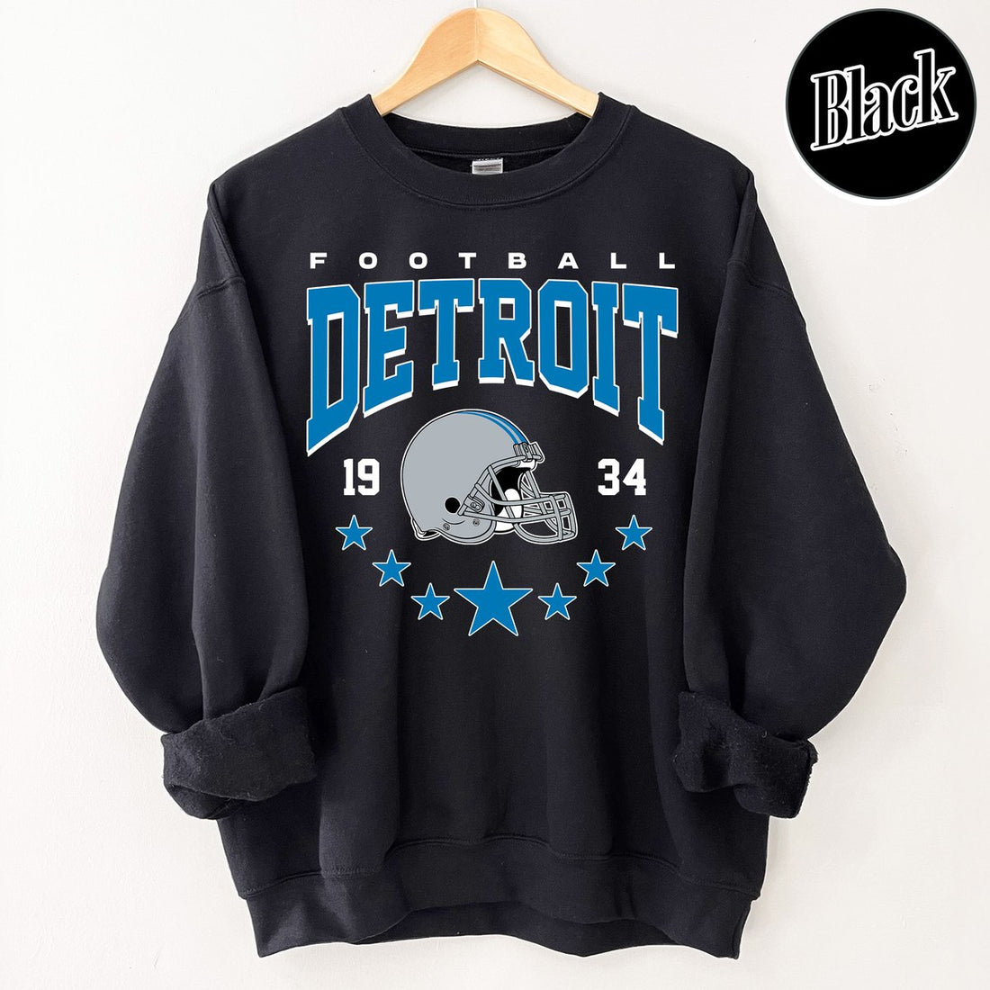 Unisex Detroit football vintage crewneck sweatshirt for men and women