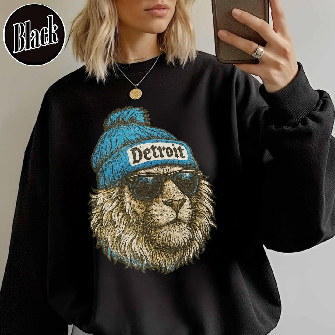Unisex Detroit football vintage crewneck sweatshirt for men and women