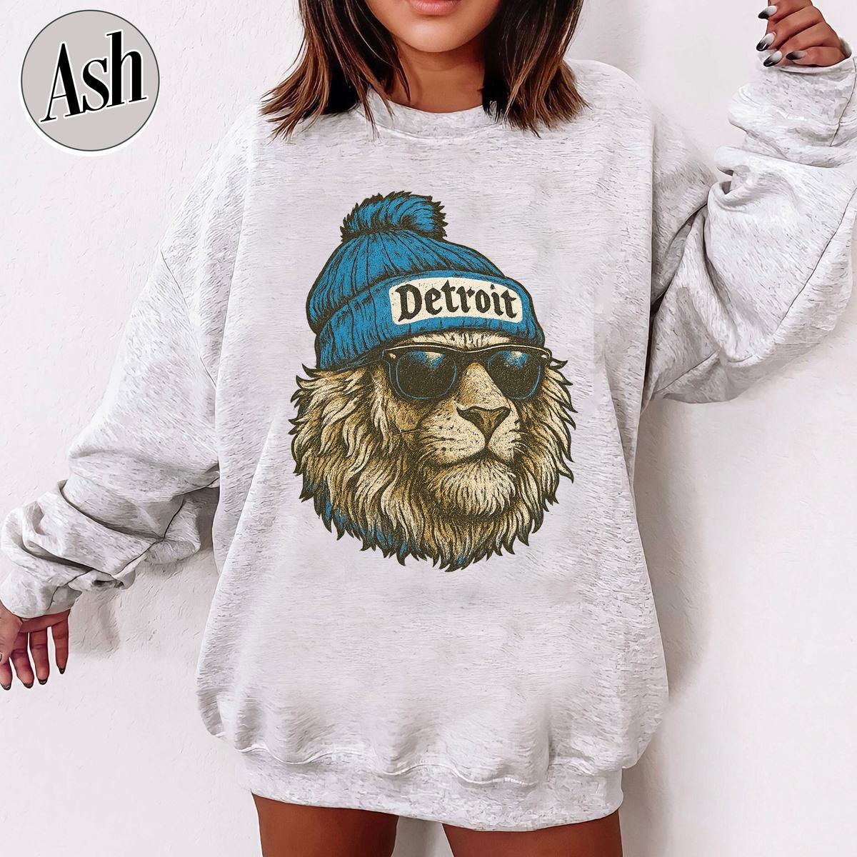 Unisex Detroit football vintage crewneck sweatshirt for men and women