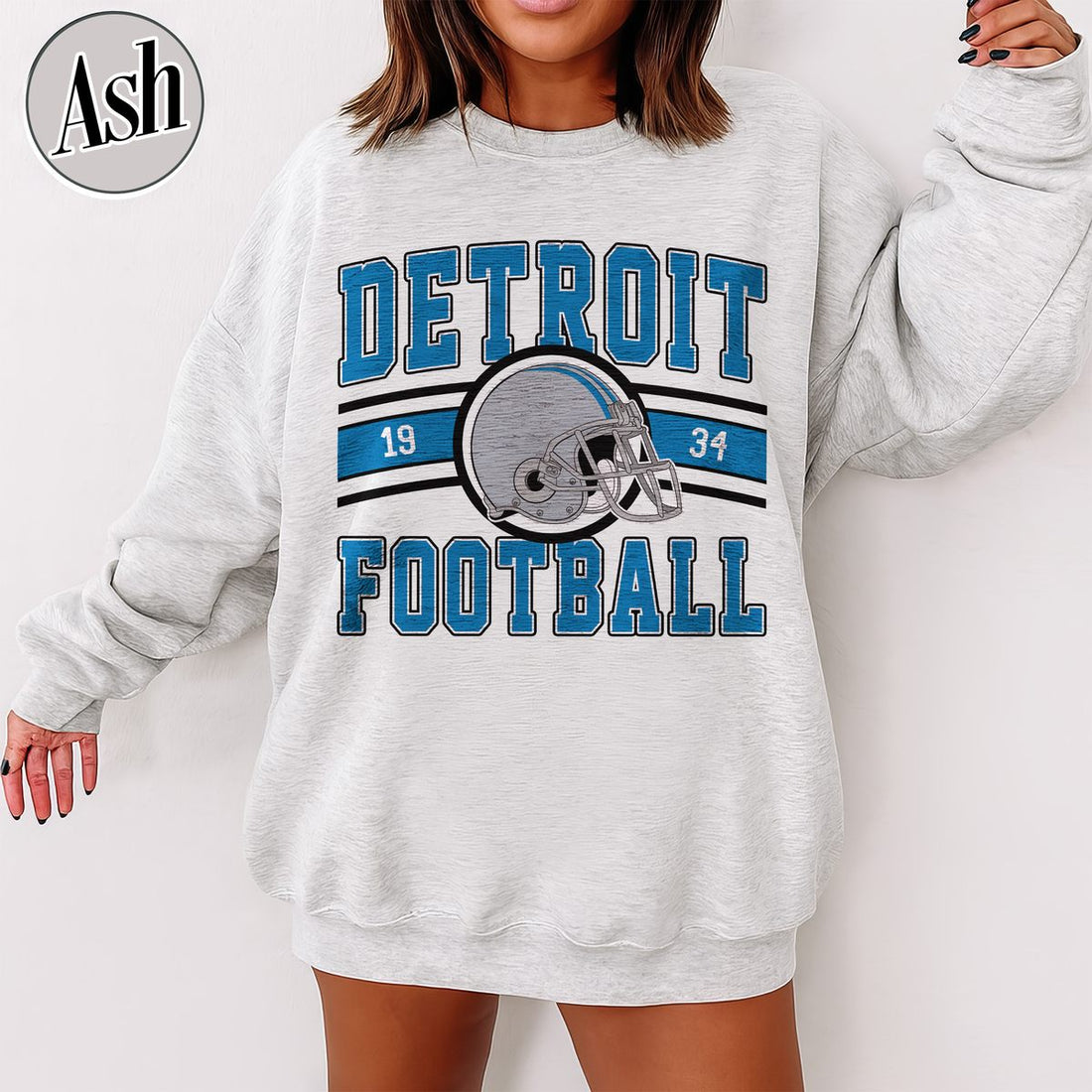 Unisex Detroit football vintage crewneck sweatshirt for men and women