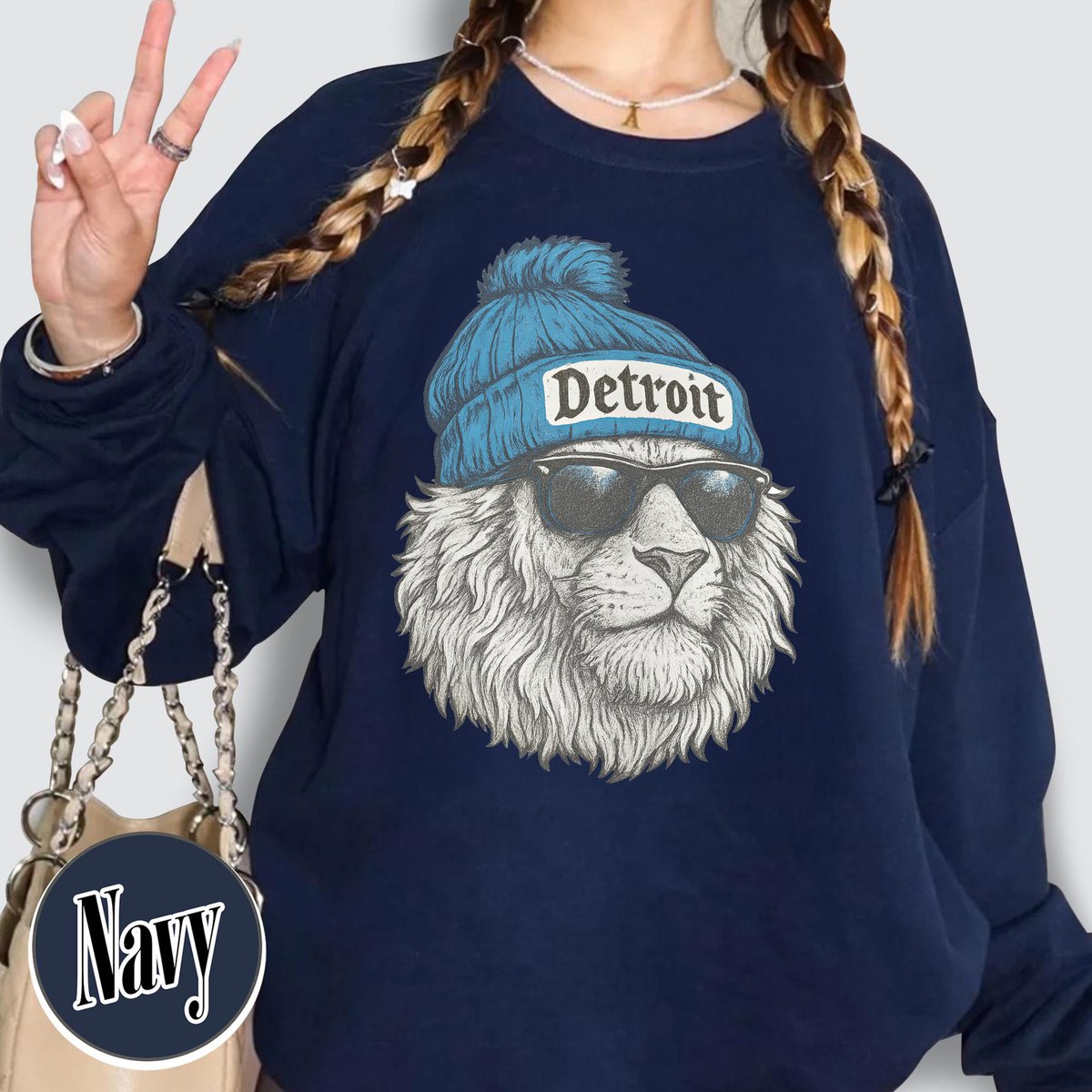 Unisex Detroit football vintage sweatshirt for men and women