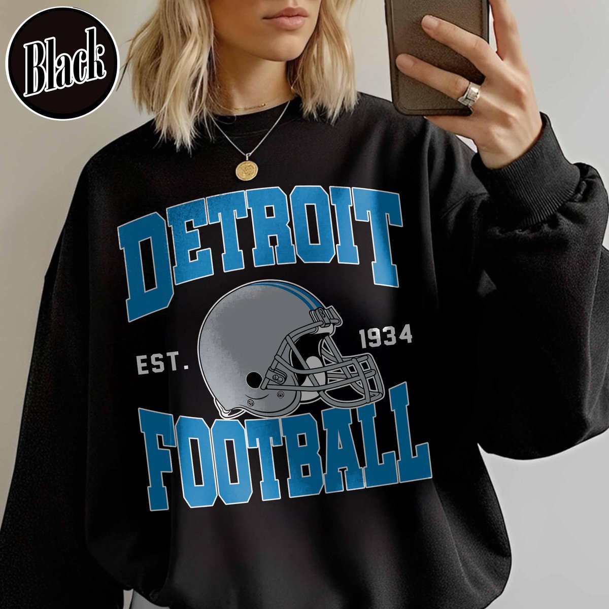 Unisex Detroit football vintage crewneck sweatshirt for men and women