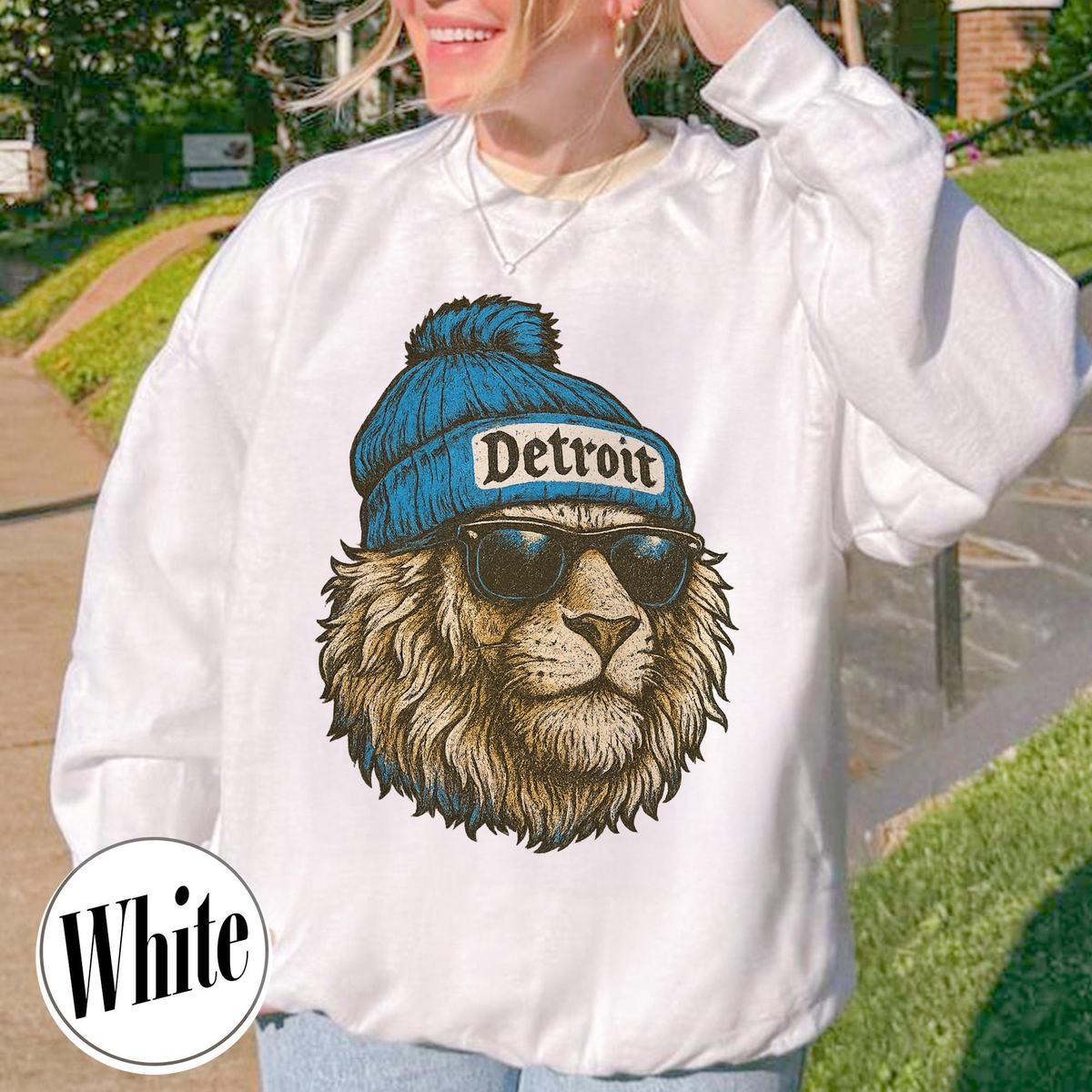 Unisex Detroit football vintage crewneck sweatshirt for men and women