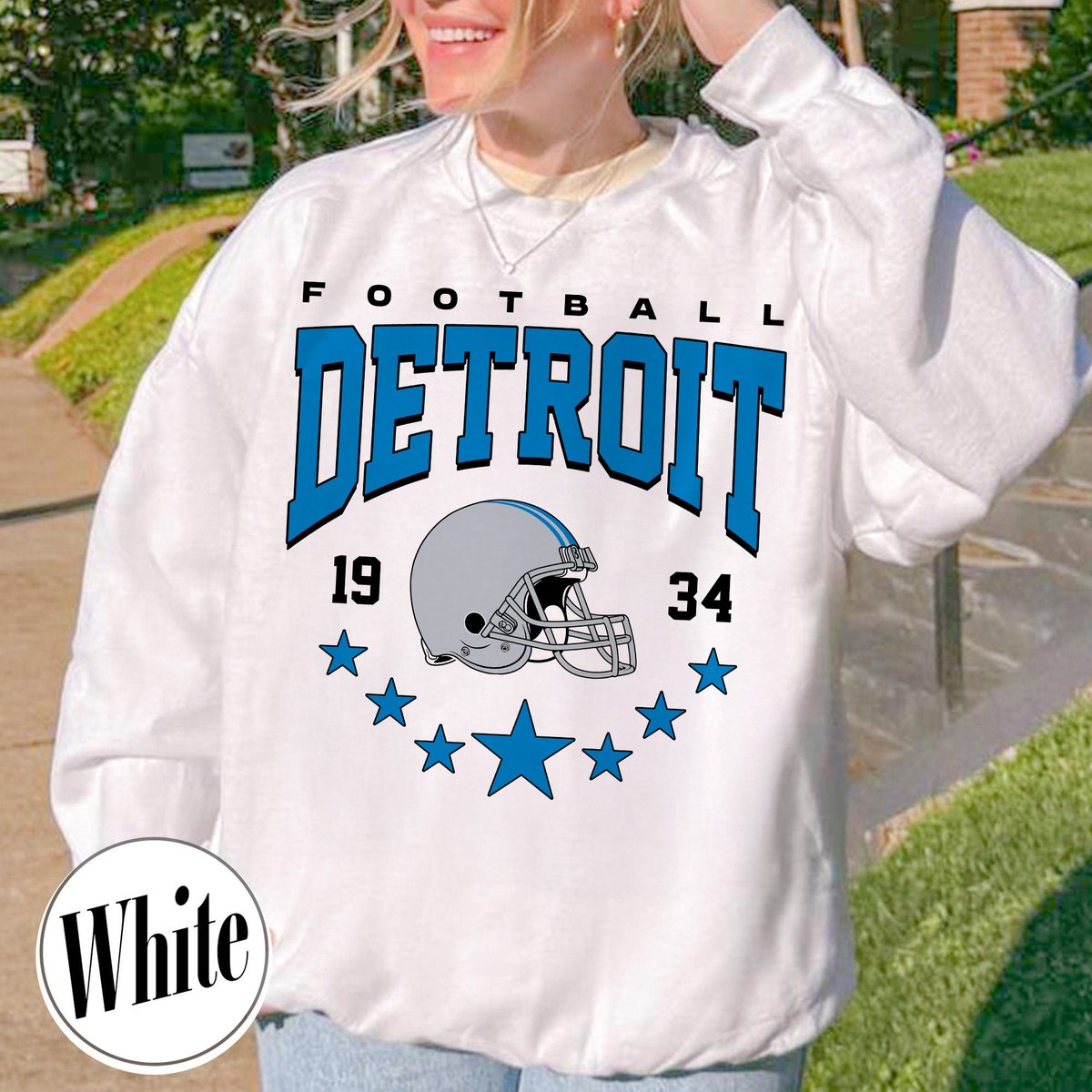 Unisex Detroit football vintage crewneck sweatshirt for men and women