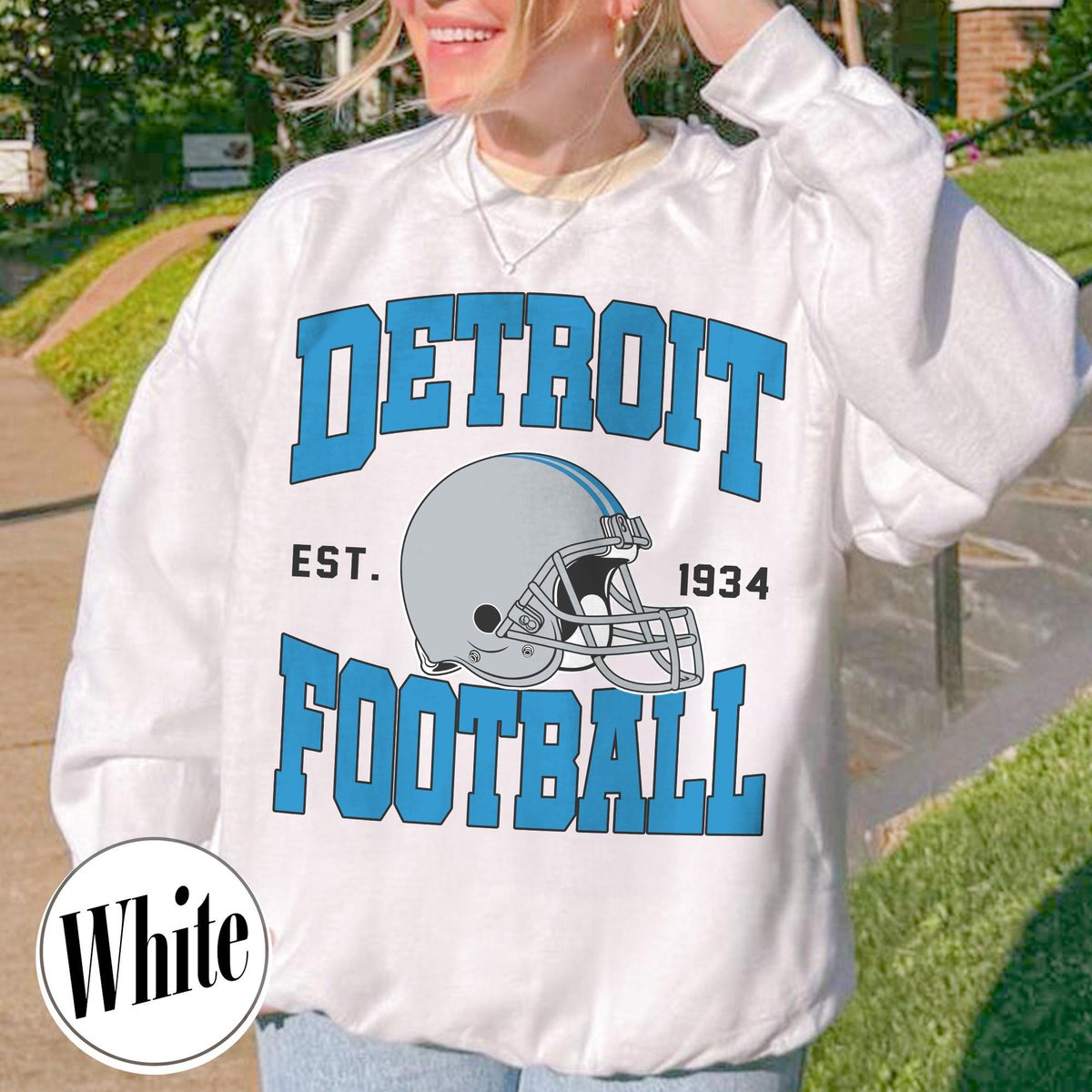 Unisex Detroit football vintage crewneck sweatshirt for men and women