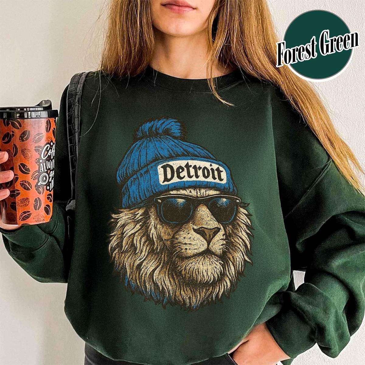 Unisex Detroit football vintage crewneck sweatshirt for men and women