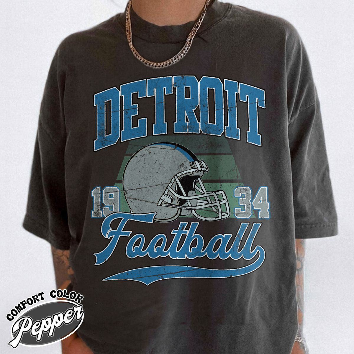 Unisex Detroit football vintage t-shirt for men and women