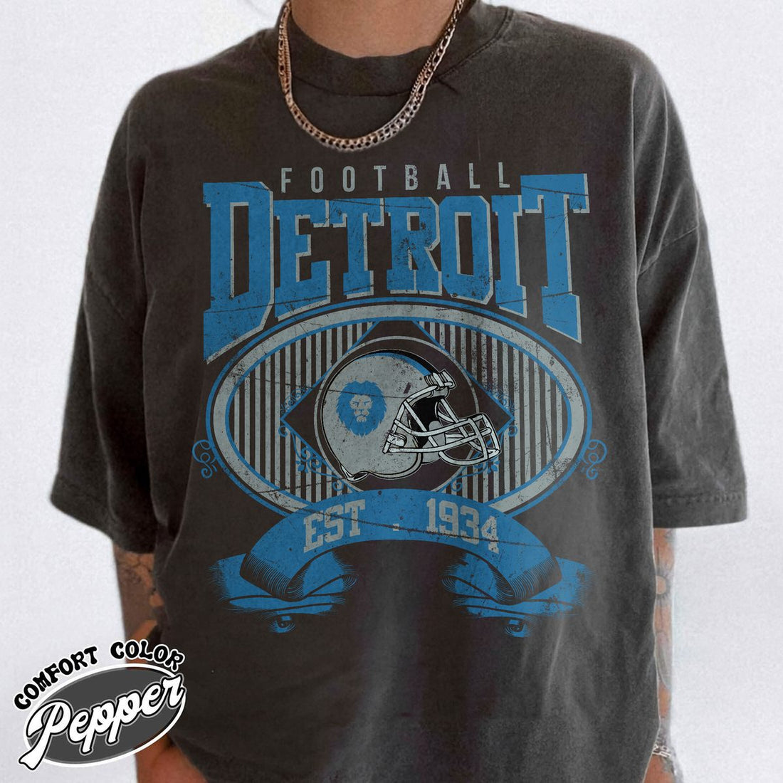 Unisex Detroit football vintage t-shirt for men and women